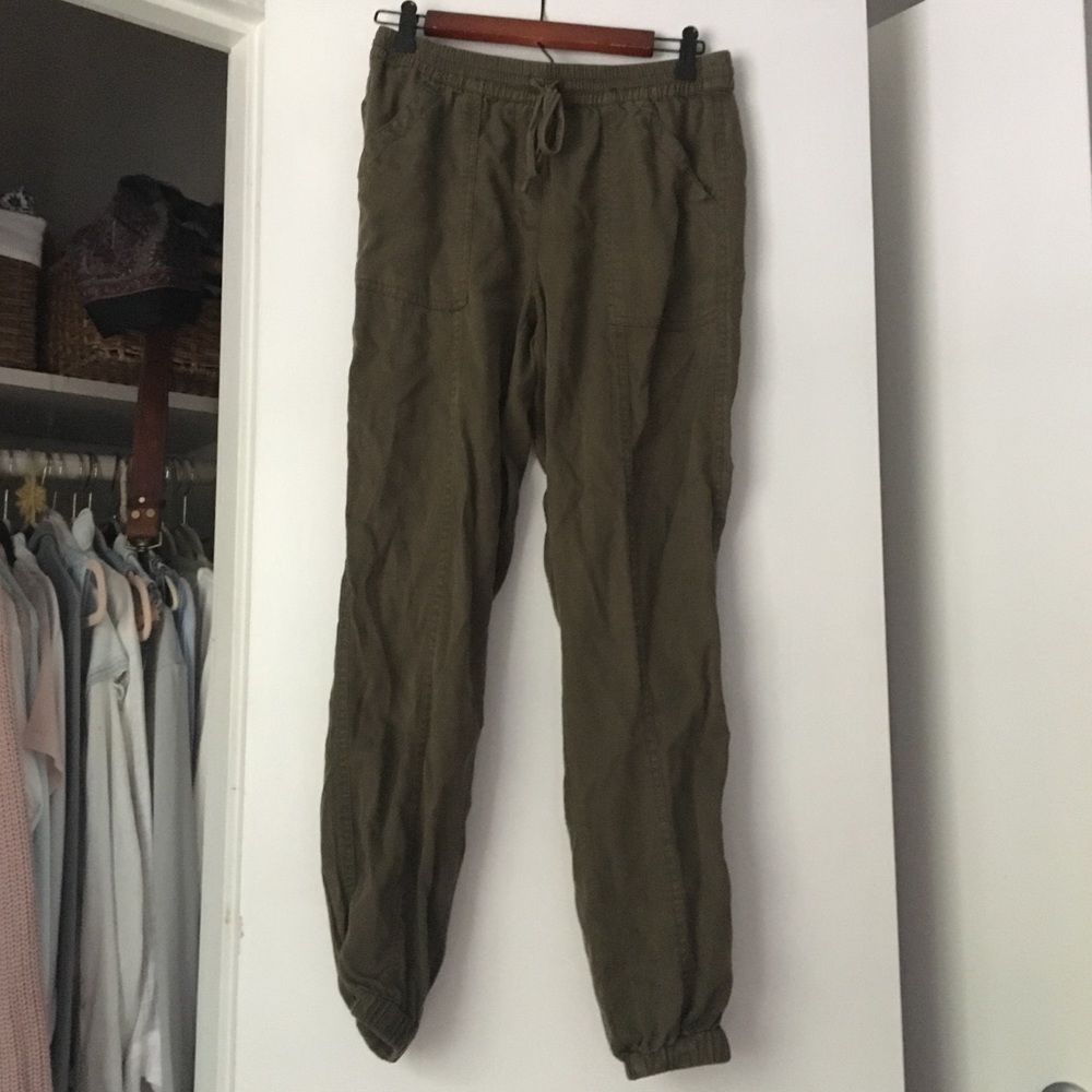 Army green joggers